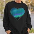 Polar Lights Heart Northern Lights Aurora Borealis Sweatshirt Geschenke für Ihn