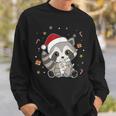 Raccoon Christmas Animals Fairy Lights Raccoon Sweatshirt Geschenke für Ihn