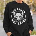 Raccoon Eat Trash Hail Satan Gothic Racoon Sweatshirt Gifts for Him