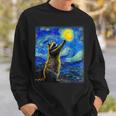 Raccoon Lover Sweatshirt - Starry Night Van Gogh Design Gifts for Him