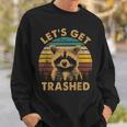 Raccoon Lovers Small Sweatshirt - Fun Animal Let's Get Trashed Gifts for Him