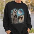Raccoon Moon Sweatshirt for Men, Women & Kids - Fun Howling Design Gifts for Him