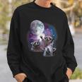Raccoon Sweatshirt - Whimsical Night Scene | Unisex Cozy Fit Gifts for Him