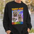 Raccoon Tummy Ache Survivor | Small Sweatshirt | Casual Comfort Gifts for Him