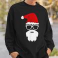 Santa Claus Christmas Hat Beard Sunglasses Christmas Sweatshirt Geschenke für Ihn