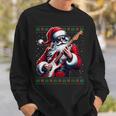 Santa Claus Guitar Ugly Christmas Jumper Sweatshirt Geschenke für Ihn