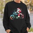 Santa Claus Motorcycle Vintage Christmas Biker Lover Sweatshirt Gifts for Him