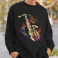 Saxophone Colourful Musician Saxophone For Saxophonists Sweatshirt Geschenke für Ihn