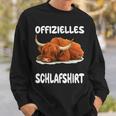 Scottish Highland Cow Official Sleep Nightdress Sweatshirt Geschenke für Ihn