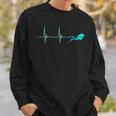 Scuba Diver Heartbeat Deep Diving EKG Pulseline Dive Sweatshirt Gifts for Him
