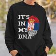 With Serbian Flag Es Ist In My Dna Serbe Genetic Sweatshirt Geschenke für Ihn