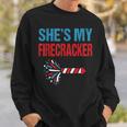 She's My Firecracker 4th Of July Fireworks Matching Couples Sweatshirt Gifts for Him
