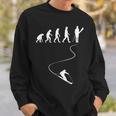 Skifahren Wintersport Skiliebhaber Evolution Des Skifahrers Sweatshirt Geschenke für Ihn