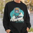 Skiing Cat Winter Sports Adventure Downhill Fun Sweatshirt Gifts for Him
