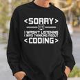 Software Computer Programmer Costume Nerds Science Coding Sweatshirt Geschenke für Ihn