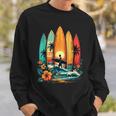 Surfboarder Hawaii Wave Surfing Beach Surfer Sweatshirt Gifts for Him