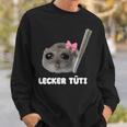 Tasty Tüti X Sad Hamster Meme Grass Bag Cannabis Sweatshirt Geschenke für Ihn