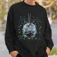 Techno Plattenspieler Und Discoball Outfits Retro Disco Ball Party Schwarz S Disco- Sweatshirt Geschenke für Ihn
