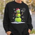 Tennis Snowman Tennis Player Santa Hat Christmas Sweatshirt Geschenke für Ihn