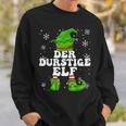 Thirstiger Elf Drinking Celebrations Elf Christmas Sweatshirt Geschenke für Ihn