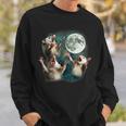 Three Possum Moon 3 Opossum Weird Cursed Meme Sweatshirt Gifts for Him