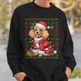 Toy Poodle Dog Xmas Lights Ugly Santa Toy Poodle Christmas Sweatshirt Gifts for Him
