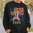 Trump Fafo F Around Find Out Us Flag Vintage Sweatshirt Gifts for Him