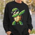 Turtle Dabbing Turtle With Toad Motif Sweatshirt Geschenke für Ihn