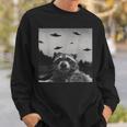 UFO Raccoon Sweatshirt | Unisex | Fun Alien Adventure Design Gifts for Him