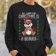 Ugly Xmas Sweater Christmas Beavers Lover Sweatshirt Geschenke für Ihn