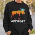 Vancouver Bc Canada Vintage Pride Souvenir Moose Nature Sweatshirt Gifts for Him