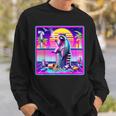 Vaporwave Synthwave Raccoon Sweatshirt | Retro Meme Style Gifts for Him