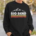 Vintage Big Bend National Park Texas Souvenir Retro Lines Sweatshirt Gifts for Him