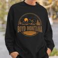 Vintage Boyd Montana Mountain Hiking Souvenir Print Sweatshirt Gifts for Him