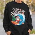 Vintage Cute Mele Kalikimaka Christmas Santa Surfing Costume Sweatshirt Geschenke für Ihn