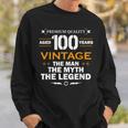 Vintage The Man Myth Legend 100 Year Old Birthday 100Th Sweatshirt Gifts for Him