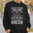 Vintage Motorcycle Biker Biker's Prayer Biking Motorcycling Sweatshirt Gifts for Him
