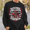 Wahre Helden Sind Bei Der Feuerwehrmann Sweatshirt Geschenke für Ihn