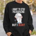 I Want To Stop Philosophizing But I Kant Immanuel Philosophy Sweatshirt Geschenke für Ihn