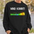 Wind Comes Kiter Surfer Saying Kitesurfer Windsurf Sweatshirt Geschenke für Ihn