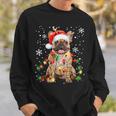 Xmas Lighting Santa French Bulldog Dog Christmas Sweatshirt Geschenke für Ihn