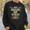 Yellowstone My Ranch My Rules Dutton Ranch Big Chest Logo Sweatshirt Geschenke für Ihn