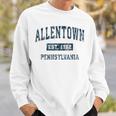 Allentown Pennsylvania PA Vintage Sports Navy Print Sweatshirt Gifts for Him