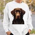 Brauner Labrador I Labrador Gesicht Sweatshirt Geschenke für Ihn