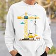 Children's 2Nd Birthday Boys With Crane And Digger Construction Site Sweatshirt Geschenke für Ihn