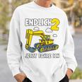 Children's Digger 2 Years Construction Site 2Nd Birthday Boys Sweatshirt Geschenke für Ihn