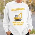 Children's Digger Driver Marlon Construction Site With Name Children's 80 Sweatshirt Geschenke für Ihn