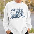 Cowgirl Riding Tiger Hell Cat Vintage Sweatshirt Gifts for Him
