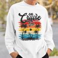 On Cruise Time Coconut Tree Graphic Summer Vacation Cruising Sweatshirt Gifts for Him