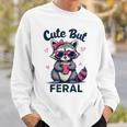Cute 'Feral Girl Summer' Raccoon Women’s Sweatshirt | Funny Humor Gifts for Him